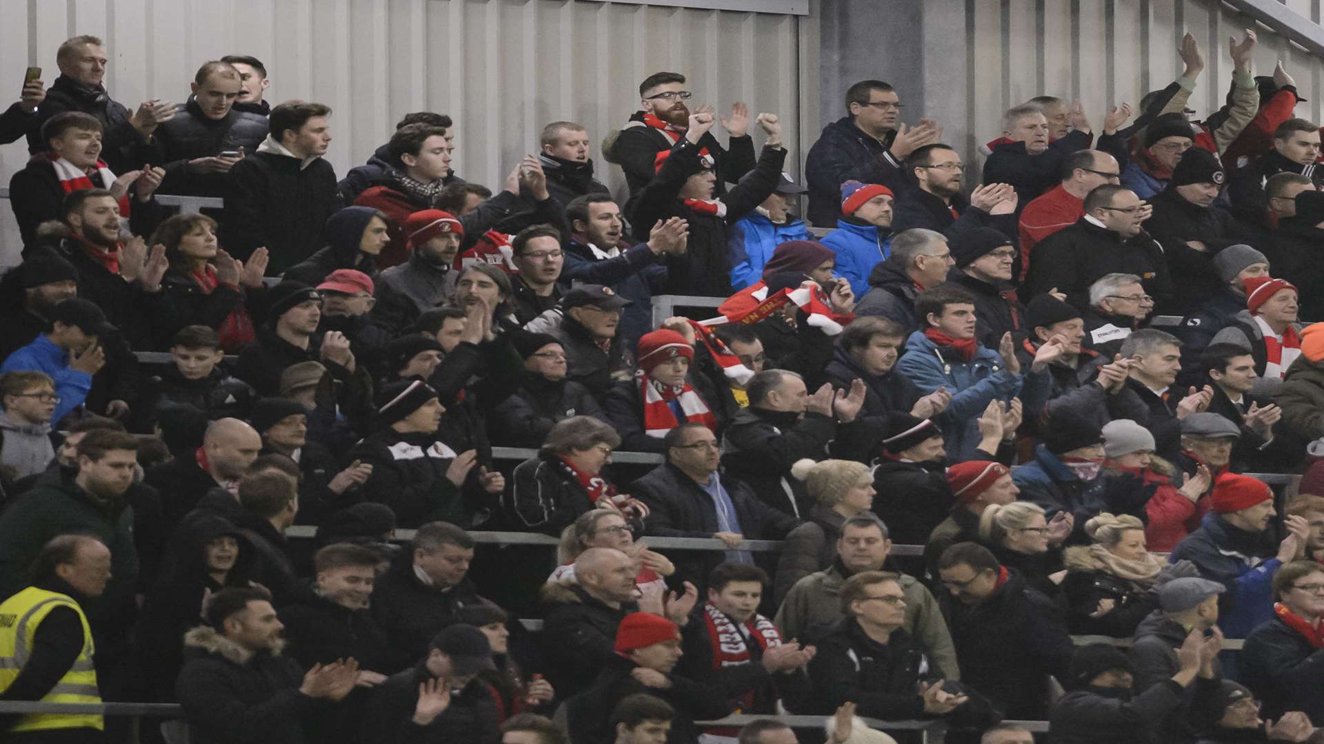Ebbsfleet supporters at Maidstone Picture: Andy Payton