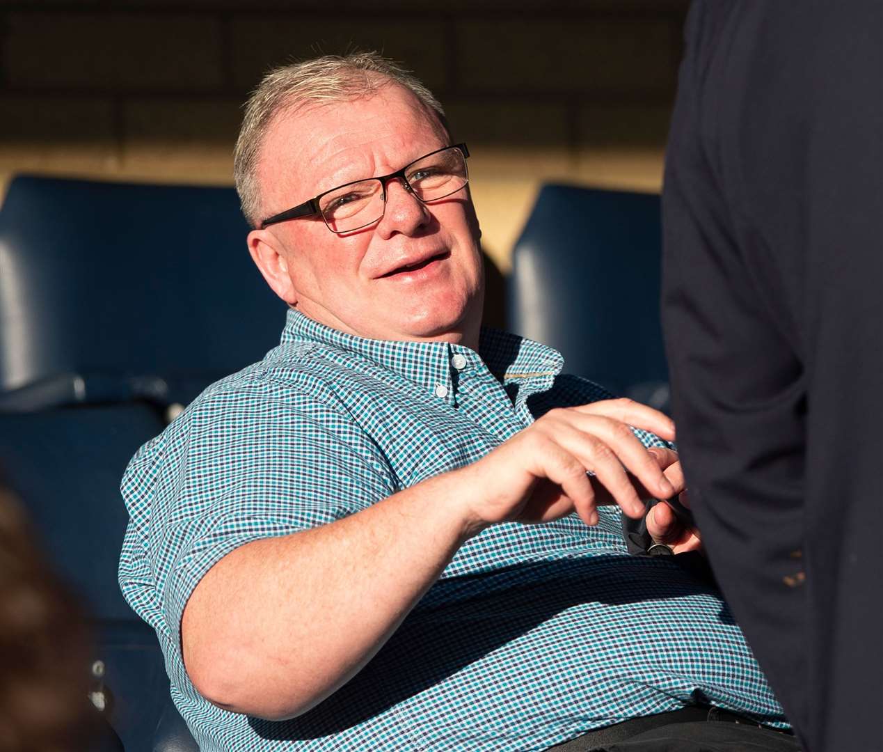 Steve Evans watches the recent Gillingham game at Wycombe Picture: Ady Kerry