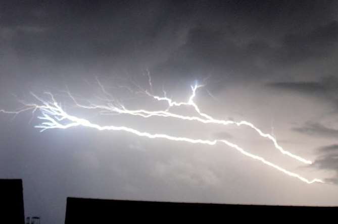 Lightning over Tonbridge last night. Picture: Natural Pose Photography @Naturalpose1