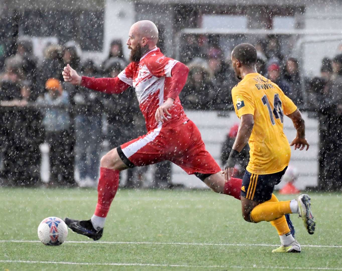 Joe Ellul starred in Ramsgate’s FA Cup first-round victory over Woking. Picture: Barry Goodwin
