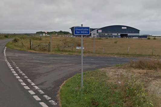 The collision happened on the B2190 Spitfire Way, Manston, close to the Alland Grange Lane junction. Picture: Google