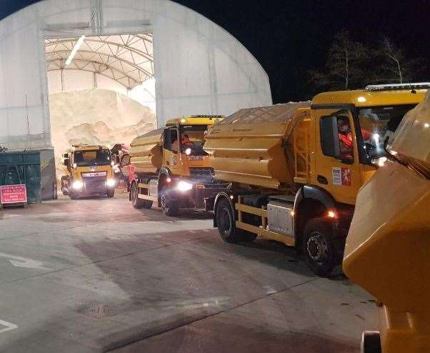 The gritters were out at 3am this morning treating primary roads. Picture: KCC Highways