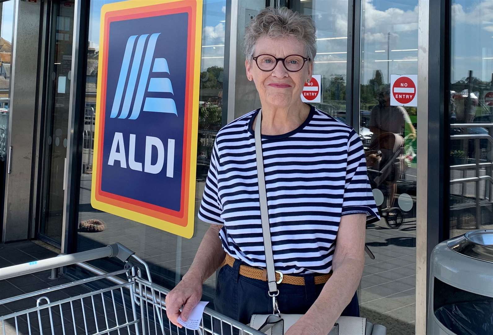 Lesley McDowell, 77, worries some staff at Aldi in Herne Bay could eventually lose their jobs as the chain moves more towards self-service tills