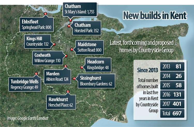 Countryside's developments are all focused in west Kent