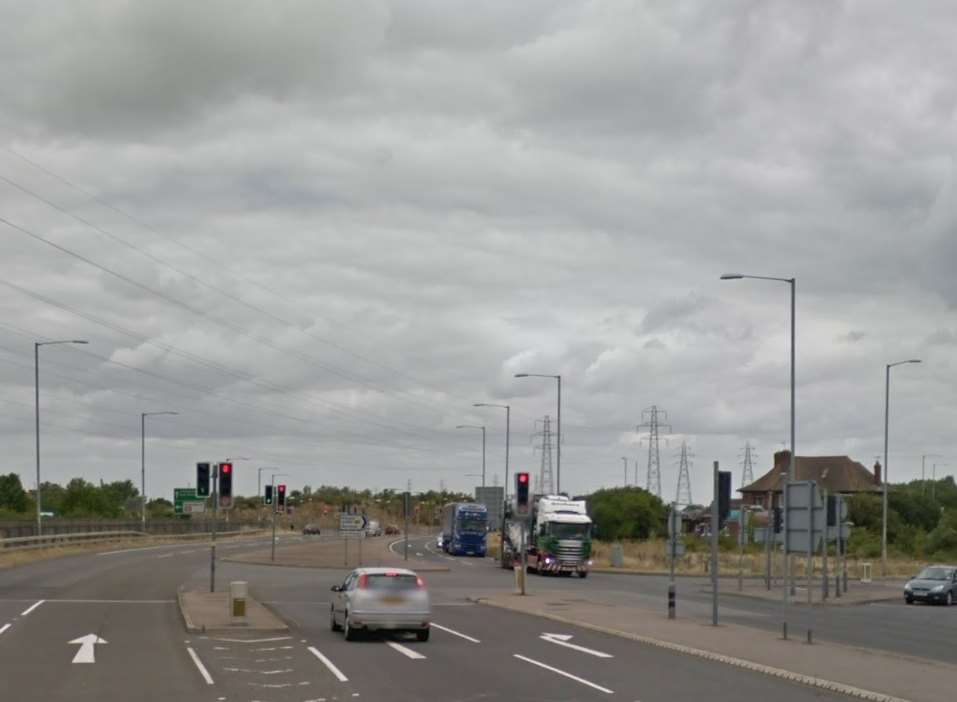 Queenborough Corner traffic lights. Picture: Google Street View