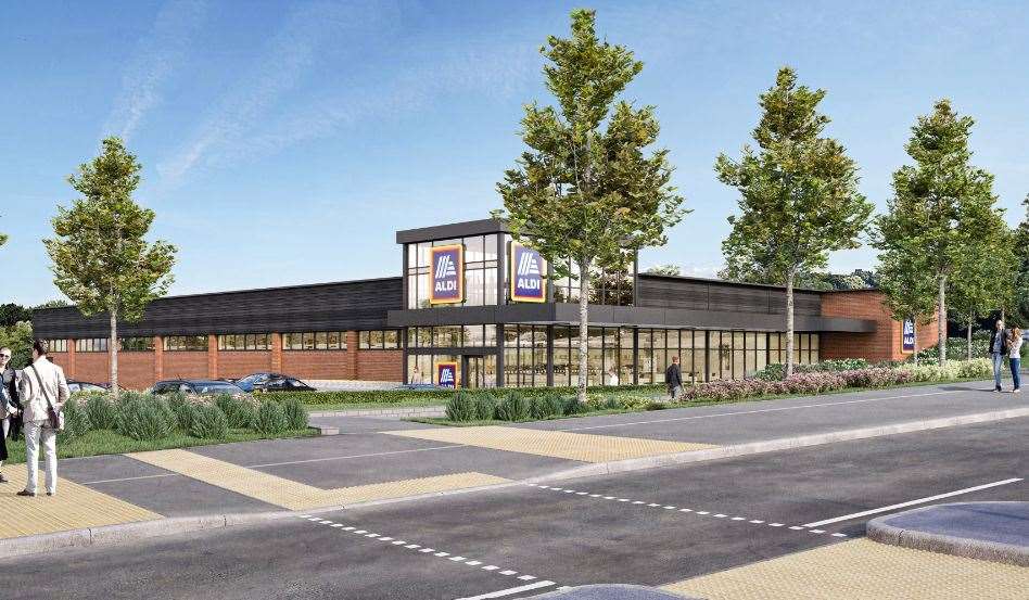 How the new Aldi store in Kennington is set to look. Picture: The Harris Partnership and Aldi Stores Ltd