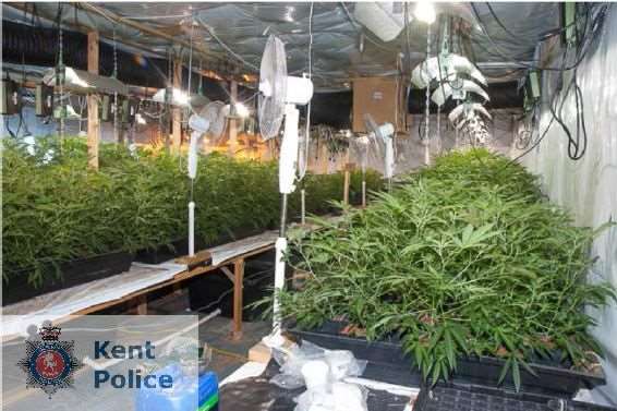 The growing room in Gravesend, Picture Kent Police.