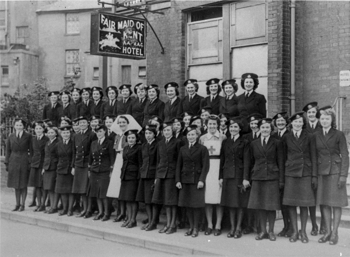 From 1941, even women had to join up. These are Royal Marine Wrens at Walmer