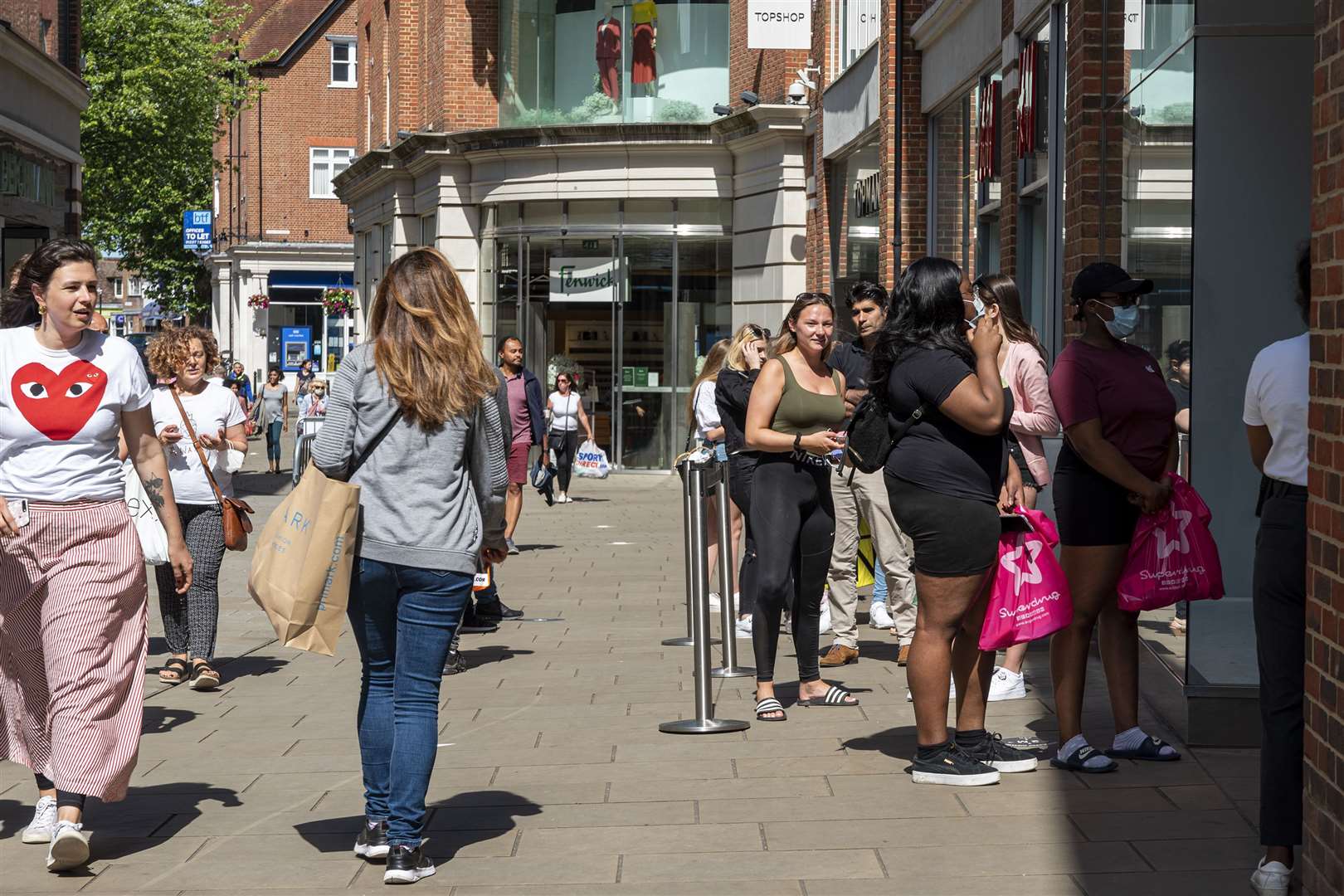 Shoppers in Whitefriars on the first Saturday since non-essential stores were allowed to reopen. Picture: Jo Court