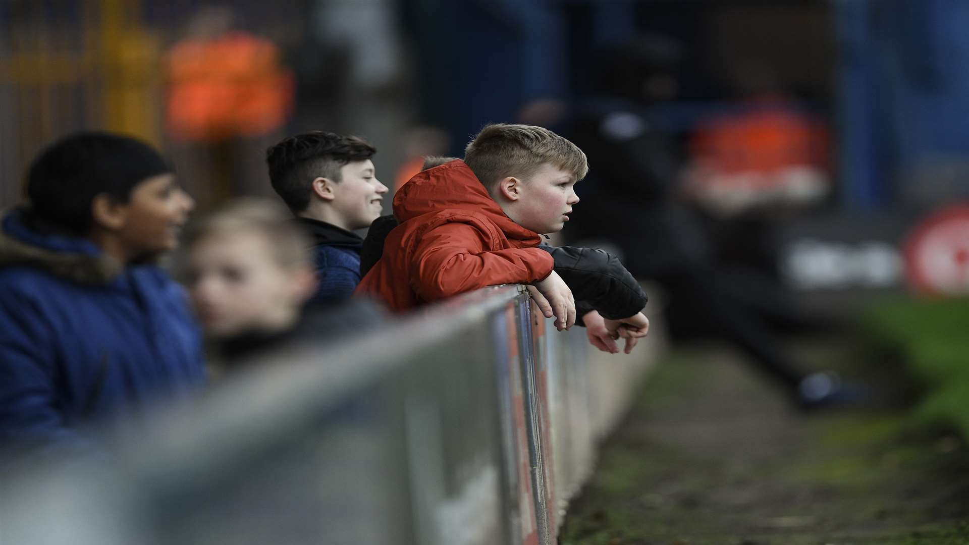 Young fans watch on during Gills' last visit to Gigg Lane Picture: Ady Kerry