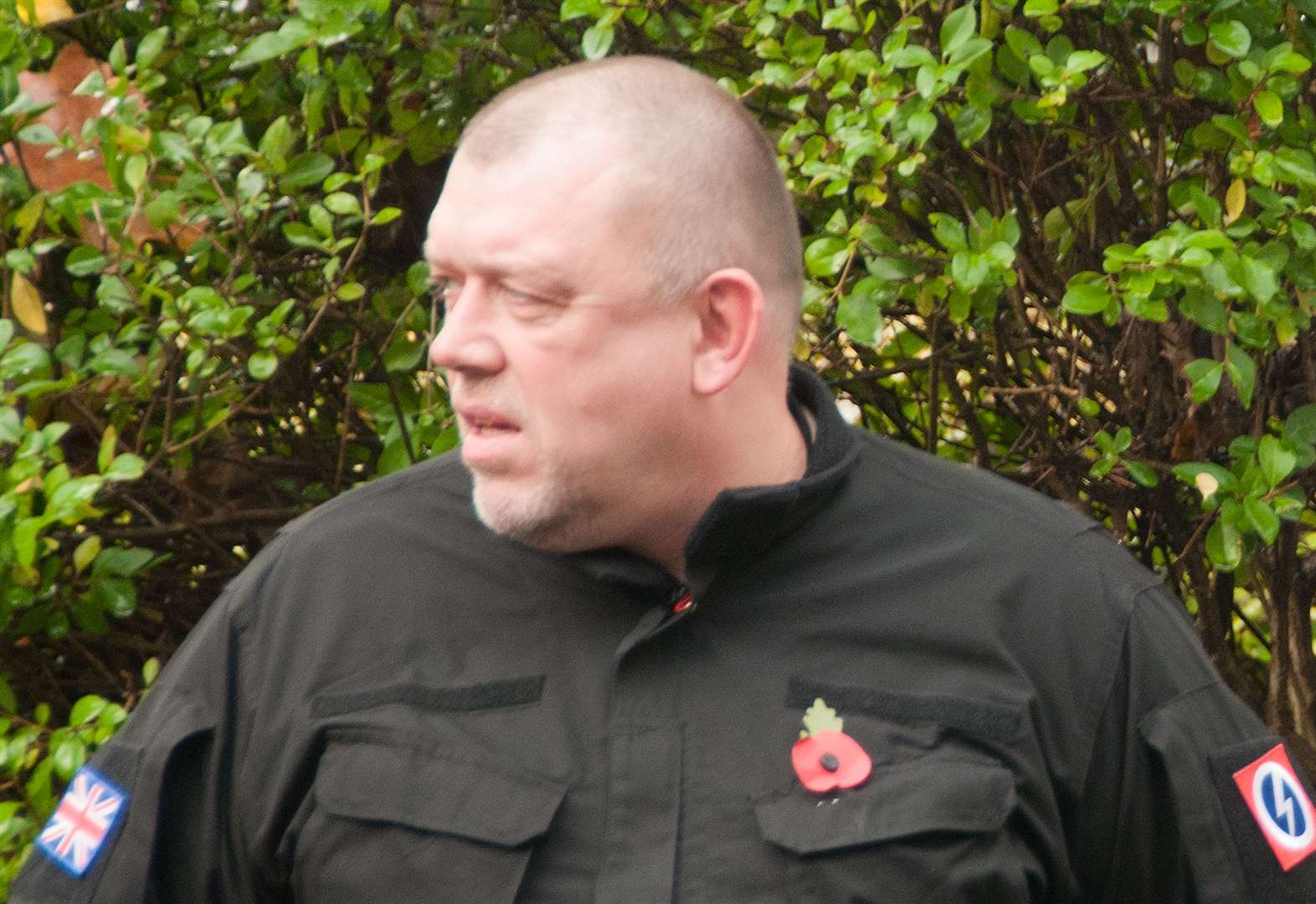 Andy Weatherhead at a rally organised by the NBU outside the Greek Embassy in November 2013 in support of the neo-fascist Golden Dawn. Picture: Hope Not Hate