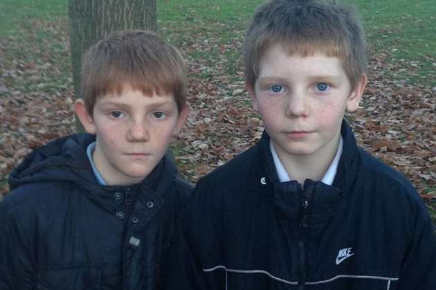 Brothers Callum and Cameron Carron were in the party of pupils who had been to a panto