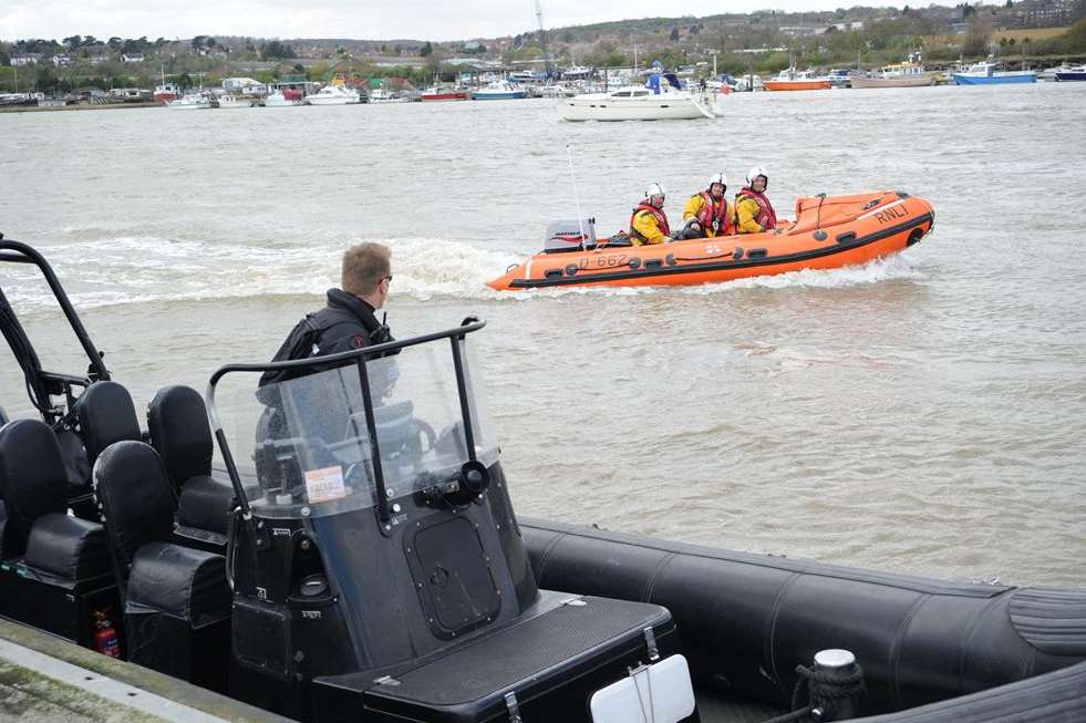 Police and lifeboat crews involved in the search for teenager Josh Thomas