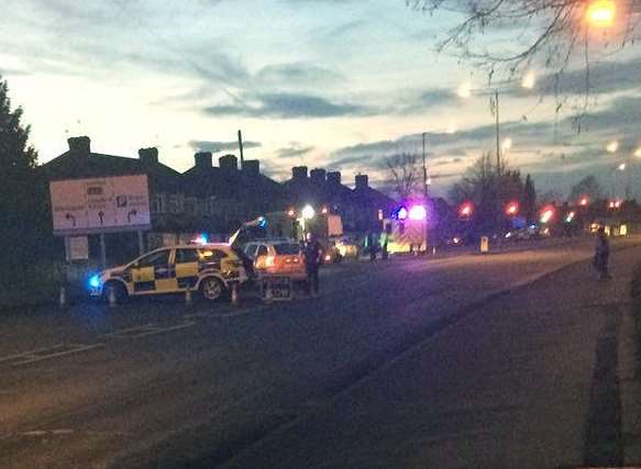 Emergency services at the scene. Picture: @RobynPooleX