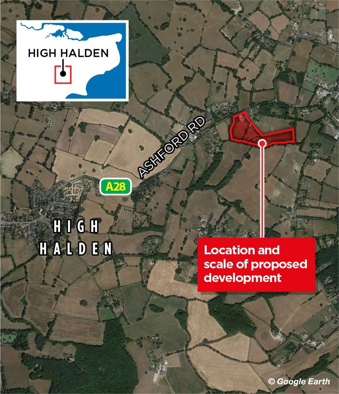 The new development will sit near to High Halden