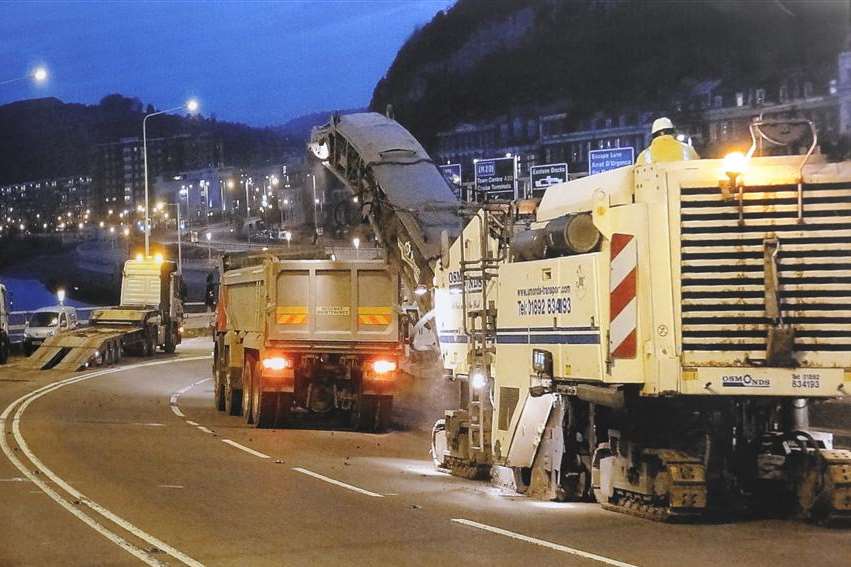 Previous Highways Agency work at A2 Jubilee Way in Dover