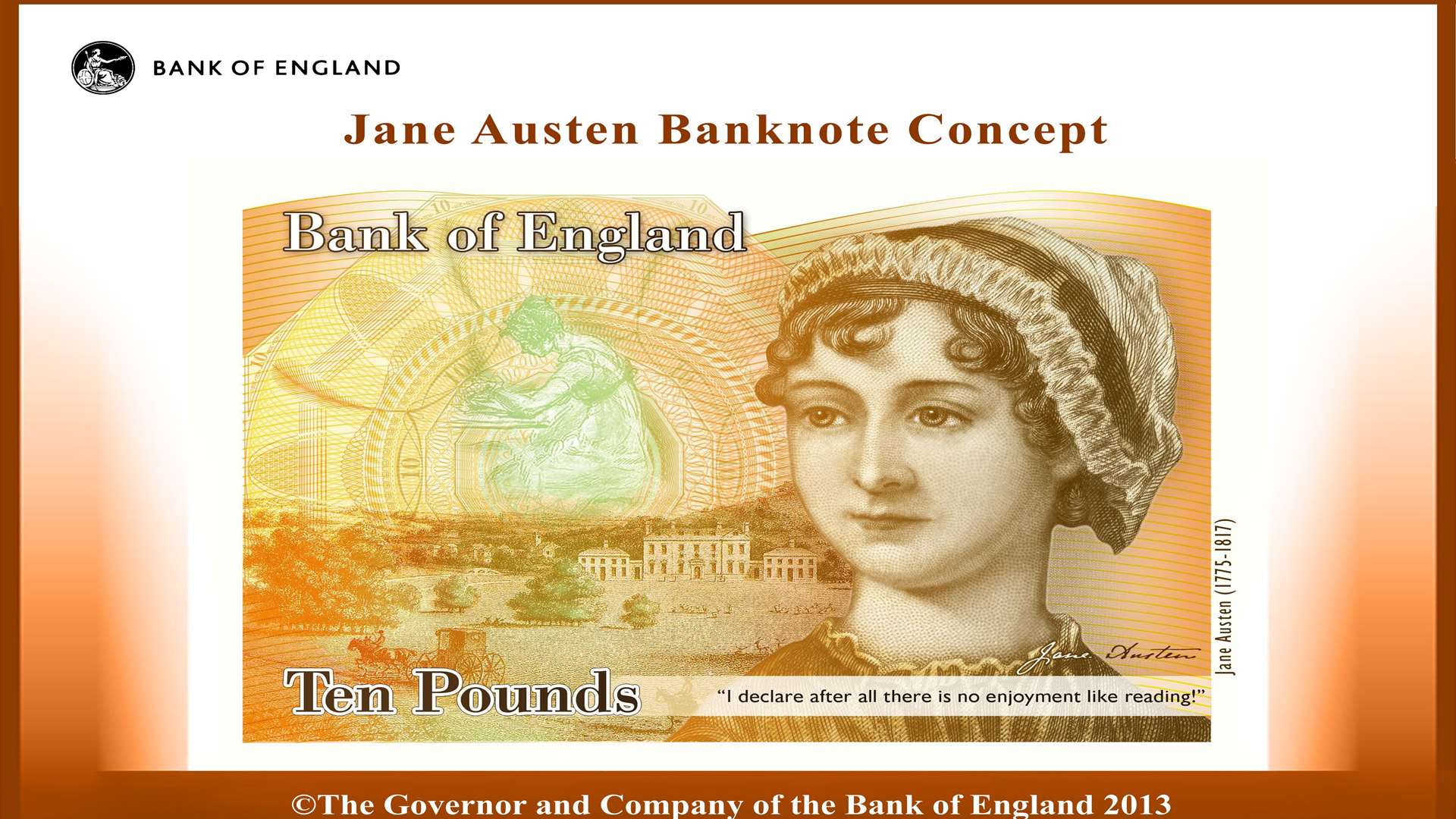 Jane Austen features on the new £10