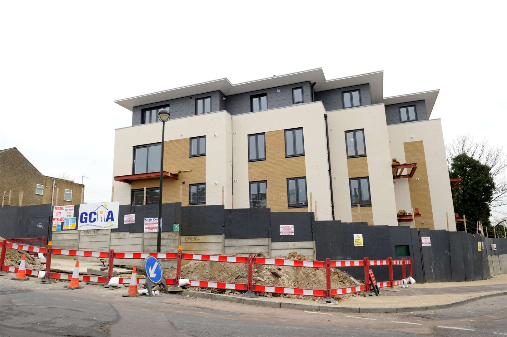 Gravesend Churches Housing Association block of new flats being built in Burch Road, Northfleet.