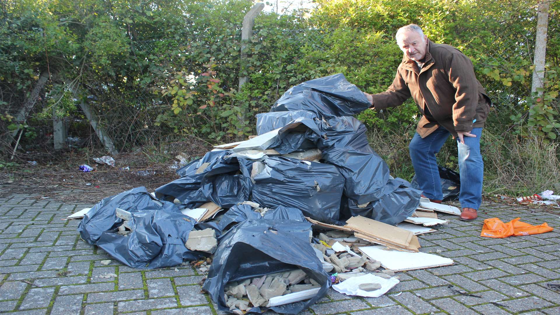 George Wilson says he will catch and prosecute those dropping waste on his estates. Picture: Joe Wright
