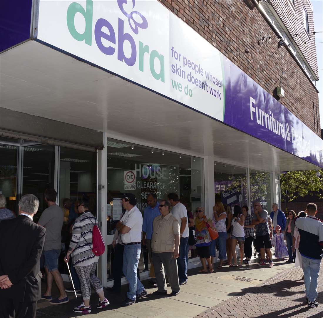 A Debra charity shop is now trading in the site of the former Ashford Blockbuster