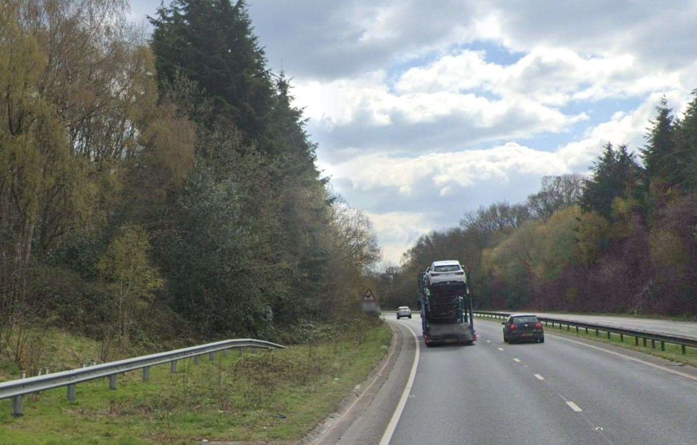 A body has been found in woodland near the A21 near Tunbridge Wells. Picture: Google Images