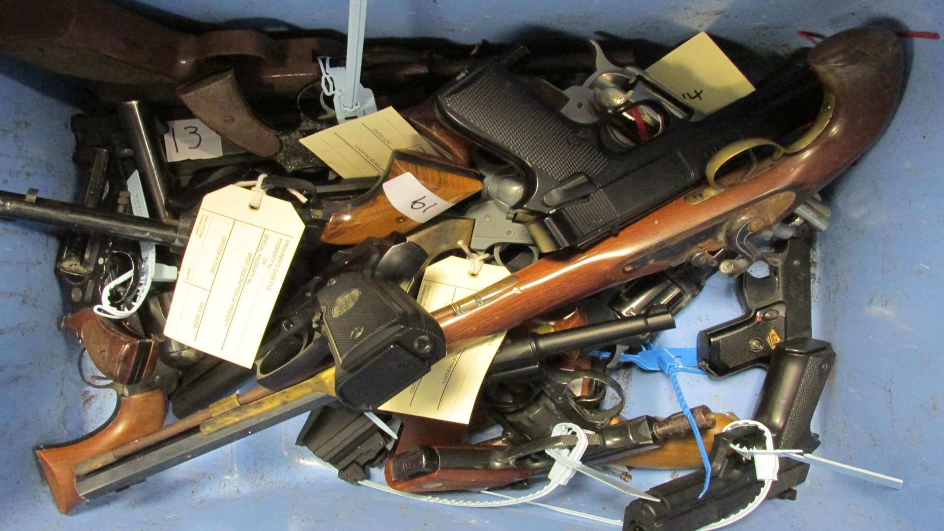 Dozens of weapons and ammunition were handed in during the amnesty