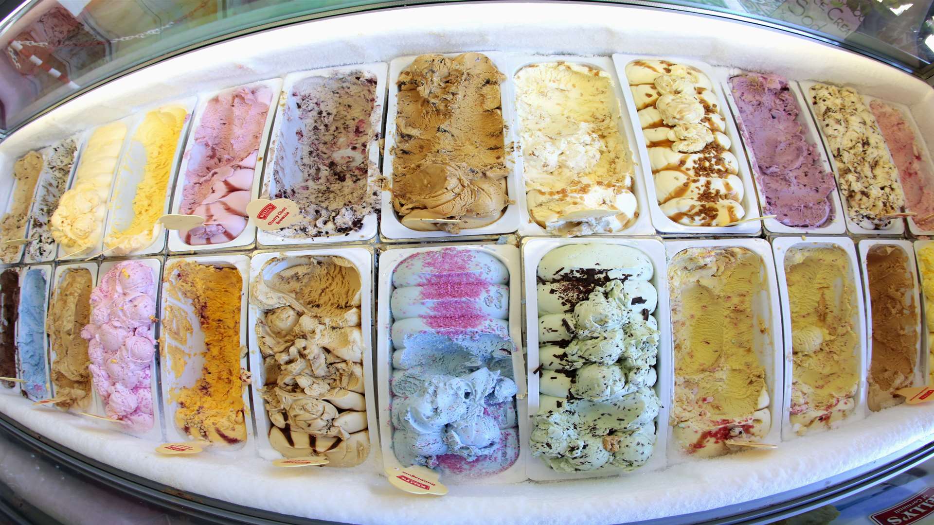 The cafe boasts 42 flavours of Kelly's ice cream