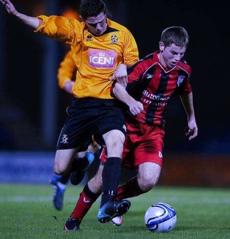 Action from Gillingham's FA Youth Cup tie with Cambridge United