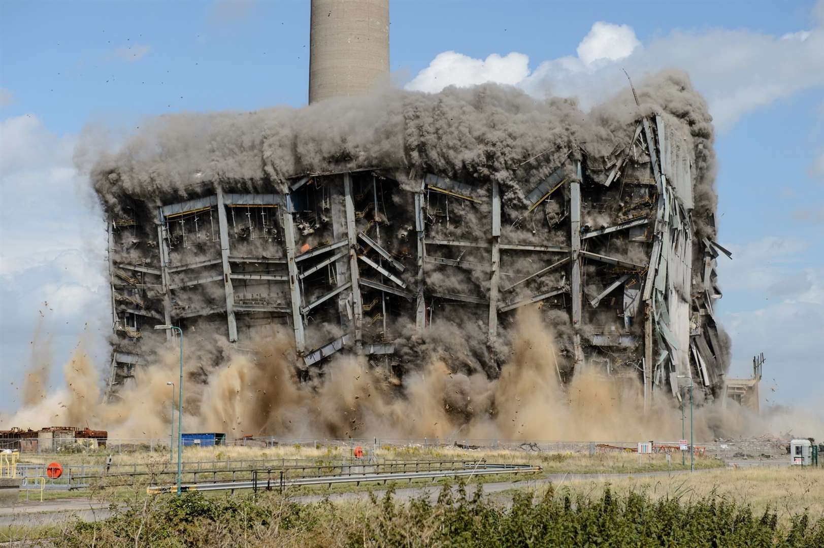 The demolition of the boiler houses at Kingsnorth power station in July, carried out by Brown and Mason