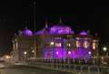 Why Gurdwara was lit up purple