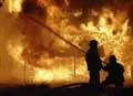 Arson attack destroys 17 caravans