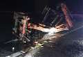Emergency repairs on M20 after crane hits bridge