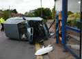 Driver's miracle escape as car flips