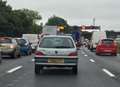 Car crashes into motorway barrier