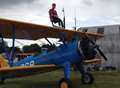 Triple amputee becomes first to wing walk for charity