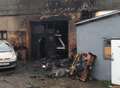 Blaze damages storage unit
