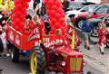 Gemma Collins towed through town by tractor in crisp debate