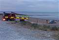 Fire crews rescue car stranded on beach
