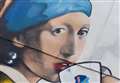 Girl with a Pearl Earring enjoys a cuppa in new high street artwork 