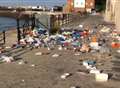 Anger after town's beaches and parks strewn with litter