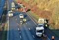 Recovery truck collides with fire engine at scene of serious M20 crash