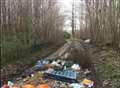 Fly-tipping closes road in Lenham