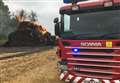 Warning to close windows due to haystack fire