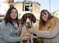 Hero dog saves women from flat blaze