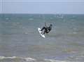 Watersports enthusiasts take to the sea at Hythe