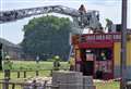 Firefighters tackle park kebab shop blaze