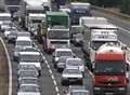 Traffic chaos after lorry hits bridge
