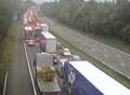 Two-car crash causes motorway delays