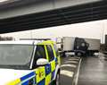 Jack-knifed lorry sparks motorway chaos
