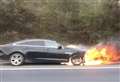 Car bursts into flames on motorway